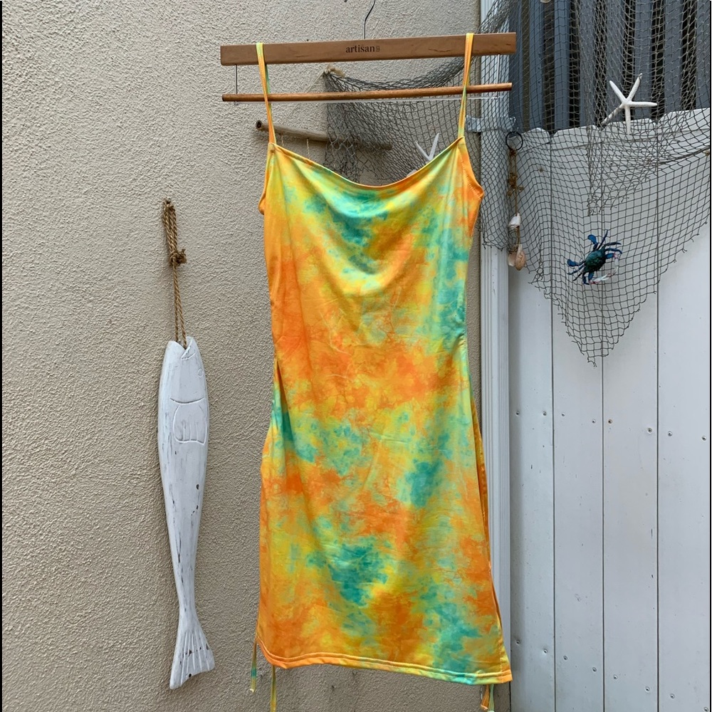 Marble Dye Mini Dress sz S-M NWT